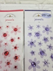 Lot Of 6 Crafts Doodlebug Mini Jewels Repeats Assorted Sizes Gems Bling Lily New