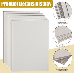 50 Pack Chipboard Sheets, 8.5 X 11 Inch 50PT Heavy Duty Chipboard Sheets for Boo
