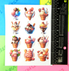 Ice Cream Sweet Treats Stickers Sheet