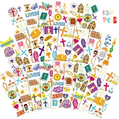 1600 Pcs Easter Sticker Bulk Religious He Lives Christian Stickers Sheet Assort.