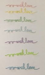 «with love» (word) Die Cut embellishments 8 pcs choose color 1/2” x 4”