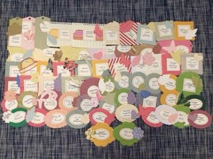 Anna Griffin Everyday Cartouche Embossed Sentiments st of 60 NEW