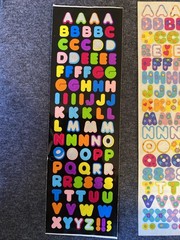 Vintage LETTERS Sticker Sheet Lot PARTIALS – Scrapbook Planner Craft Stickers