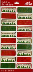 Sticko Merry Christmas Icon Repeat Stickers 20 Pc Tags Label