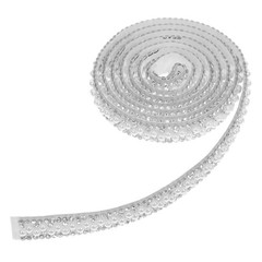 2 Rolls Rhinestone Lace Self Adhesive Crystal Stickers Bling Strip