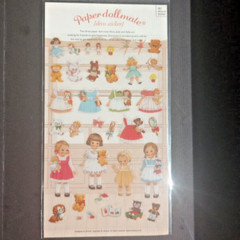 NEW! AFROCAT PAPER DOLL MATE DECO STICKER SET 007, STICKERS 1 sheet 4 mini dolls