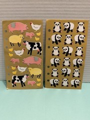 STICKOPOTAMUS STICKERS Farm animals & Panda Bears. Fuzzy