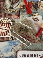 Circus Junk Journal Kit Ephemera Pack Vintage Carnival Scrapbook 101 Pieces