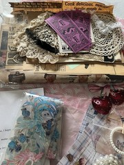 Lot Mixed Vintage and New Ephemera & Things Junk Journal Scrapbook Diary Boards