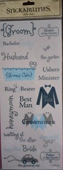 12 Pack Lot Karen Foster Reminisce Stickabilities Dimensional Wedding Stickers