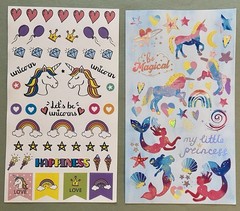 Lot of Mermaid & Unicorn Stickers & More! Jolee’s Boutique, Recollections, Etc