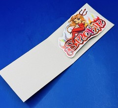 Vintage Y2K ODM 2002 Smokin Devil Girl 4.5″ Sticker
