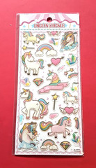 Kawaii epoxy unicorns 3D sticker pkg (free ship $20 min US only)