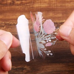 Gilding Flower Stickers (240 Pieces) – Glitter Watercolor Transparent Sticker…