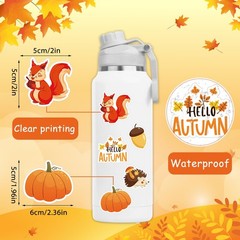 JULBEAR 200 Pcs Fall Autumn Leaf Stickers for Water Bottle | Cute Stickers, W…