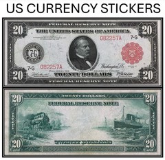 $20 1914 Federal Reserve Note Red Seal (US CURRENCY STICKERS) (Lot OF 1)