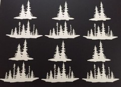 Tim Holtz Die Cuts * Forest Shadows * 6 Sets * White or Green Cardstock