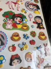 Snow White And The Seven Dwarfs Puffy Stickers Korean