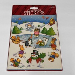 Lot/6 VTG Gibson Christmas Stickers (5) Sealed & (1) Pack Missing One Sticker