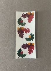 “Autumn Acorns” Themed Stickers~Sheet Is 2” X 4 3/4” & Includes 6 Stickers, New!