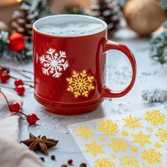 Fancy Land Christmas Envelope Seal Stickers Glitter Snowflake Sticker Xmas Go…