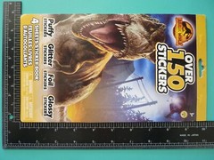 Jurassic World Dinosaur Sticker Book (4) Sheets Puffy, Glitter, Foil, Glossy