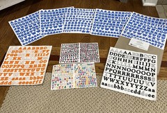 Creative Memories Letter Alphabet ABC Periwinkle 5 Sets plus Orange Black Multi