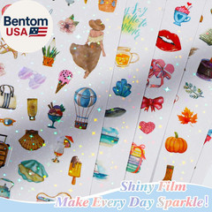 Planner Stickers with Glittery Film, 1000+ Scrapbook Stickers for Calendar Seaso