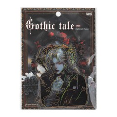 Gothic Women Men Holographic Stickers Junk Journal Large Size Decorative Collage