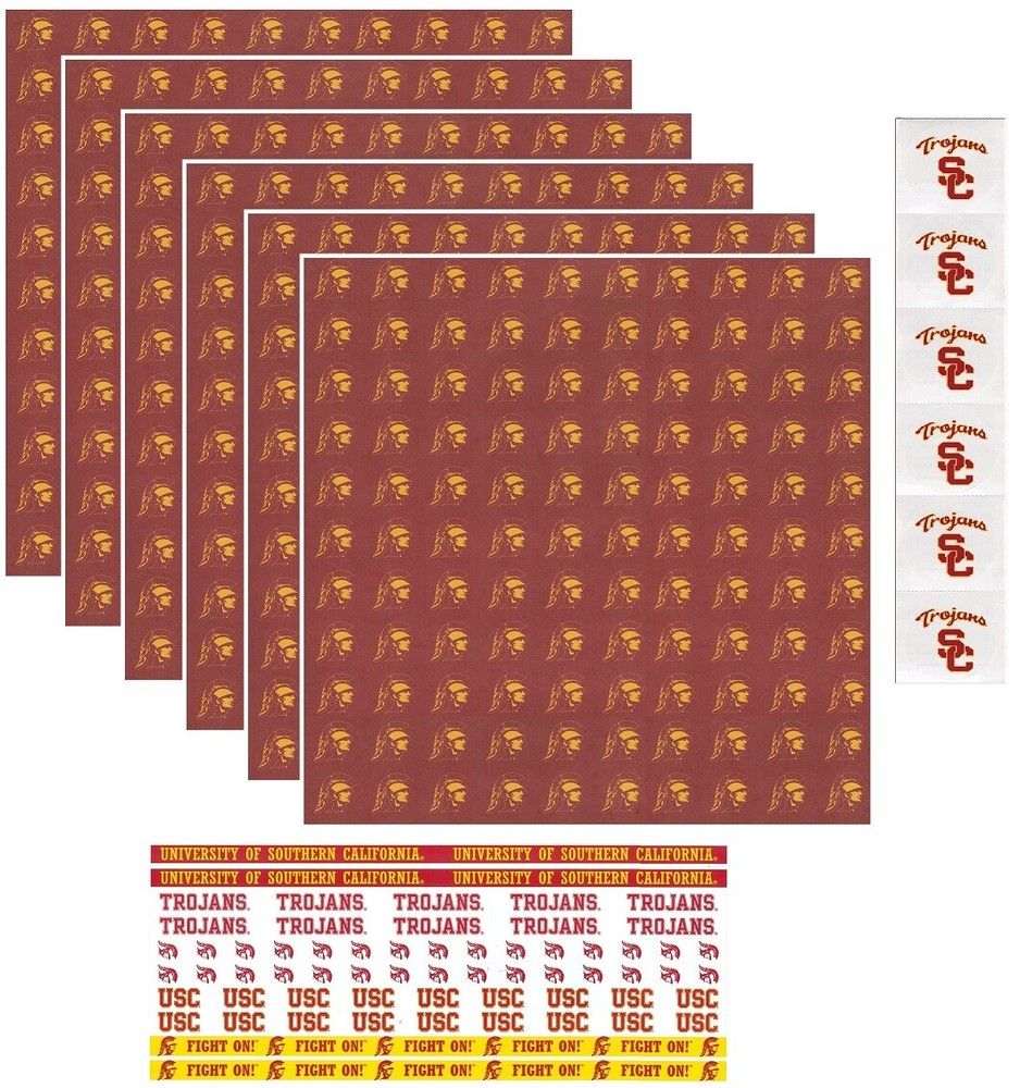 University of Southern California USC Trojans Scrapbook Kit: paper-stickers NCAA