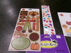 Mixed Lot Of Thanksgiving/Fall Theme Stickers, Scrapbooking/Crafts, New & Used