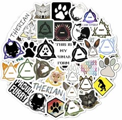 100 Exclusive Therian Vinyl Stickers – Water-Resistant, Fun, and Colorful