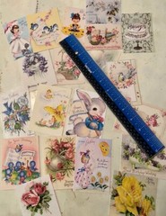 Birthday Die Cuts/Gift Tags Card Making~Vintage Style-Journal Supply-40 Pieces