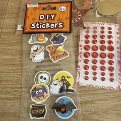 Scrapbooking Embellishments Assortment, Bling Stickers, Die Cut Shapes Wood