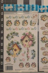 Royal Langnickel Easy Rub-On Transfer Birdhouse Morning Glory Flowers Lot 6×9
