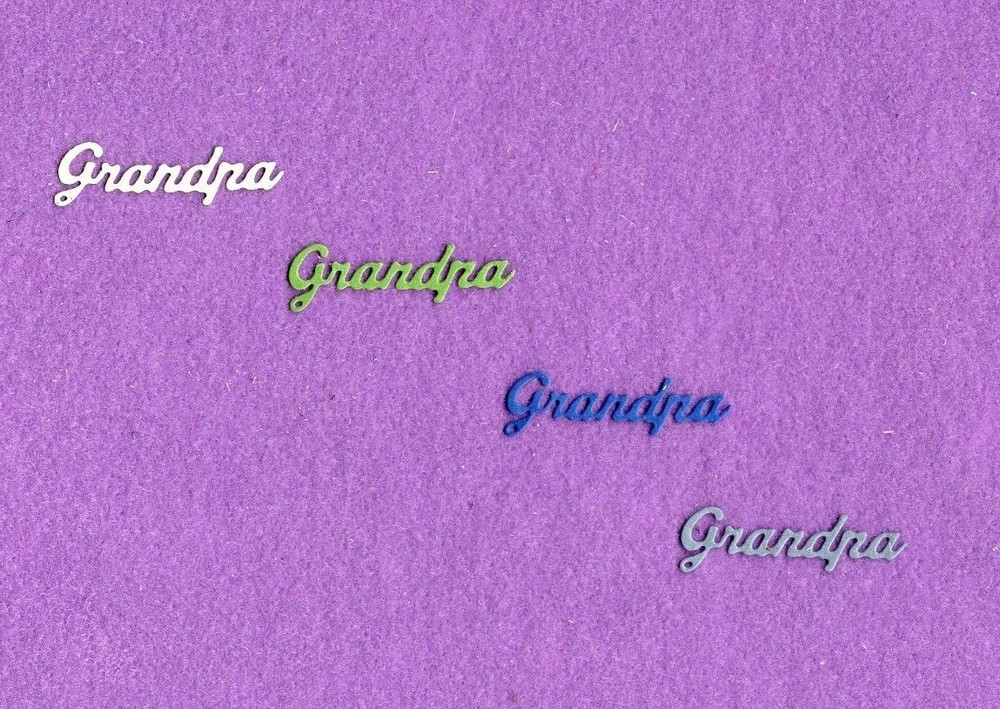 GRANDPA # 2 die cuts scrapbook cards