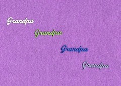 GRANDPA # 2 die cuts scrapbook cards