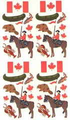 Canada Travel Stickers – Flag, RCMP, Maple Leaf, Beaver, Fish, Canoe, Lobster