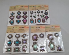Lot Of 8 Crafter’s Square Gemstone Scrapbooking Stickers