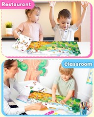 Reusable Sticker Book for Toddlers, Travel Stickers for , Craft Activities To…