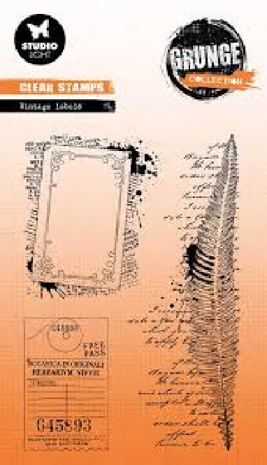 STUDIO LIGHT – ACRYLIC STAMPS – VINTAGE LABELS