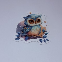 Cute Night Owl Animal Sticker Vinyl Decal Journal Wall Anniversary Art Decor Tc6