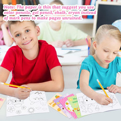 24Pcs Fruit Coloring Books with Watermelon Pineapple Lemon Banana Orange Coconut
