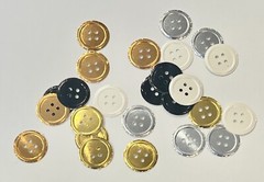 25+ Metallic Matte Paper Button Die Cuts For Scrapbook Journal And Crafts