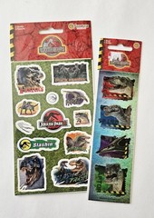 Vtg Sandylion Stickers LOT Jurassic Park 3 NIP Dinosaurs T-Rex Raptor Dino