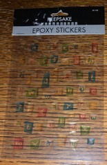 KeepSake Essentials Clear Epoxy Colorful Alpha Alphabet Letter Scrapbook Sticker