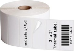 1000 Count 2″x1″ Thermal Labels – 12 Rolls, Easy Peel & Permanent Adhesive
