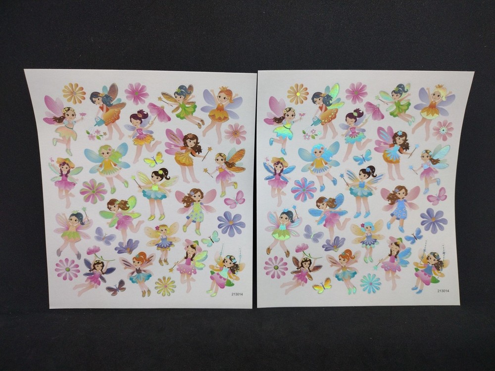 Fairies Flowers And Butterflies Sticker Sheet Craft Stickers 2 Sheets