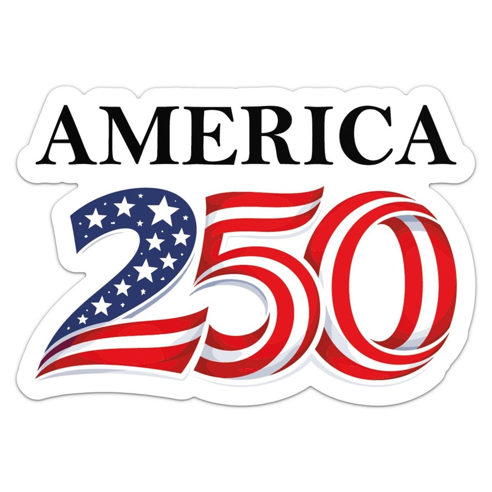 America 250th Anniversary Vinyl Sticker Car Bumper Waterproof Decal USA Pride Gi