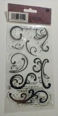 2011 Sticko 8 Dainty Black Flourish Stickers NIP